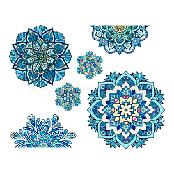 PVC Wall Stickers, Wall Decoration, Flower Pattern, 390x800mm, 2 sheets/set(DIY-WH0228-741)