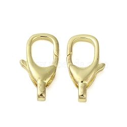 Brass Lobster Claw Clasps, Golden, 19x10x4mm, Hole: 4.5x2mm(KK-B089-20B-G)