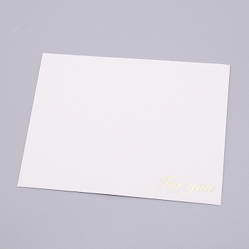 Paper Envelope, with Golden Edge, Rectangle, White, 10x13.5cm