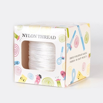 Nylon Thread, White, 1.5mm, about 49.21 yards(45m)/roll