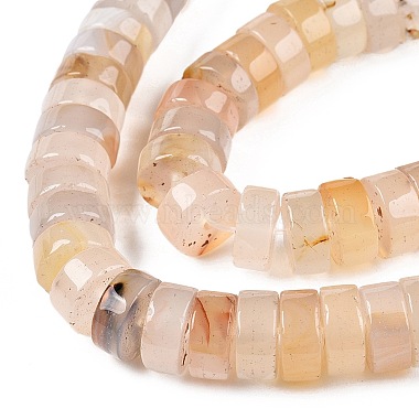 perles naturelles en agate blanc brins(G-T138-54)-3