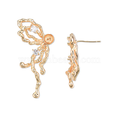 Brass Stud Earring Findings(KK-N232-428LG)-3