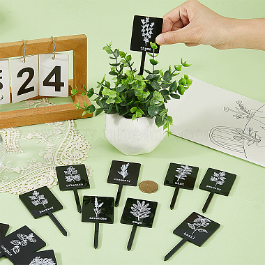 24pi&egrave;ce &eacute;tiquette de plante en acrylique(DIY-SP0006-50)-3