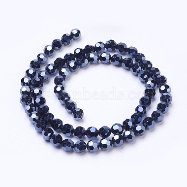 Faceted(32 Facets)(32 Facets) Electroplate Glass Beads Strand(X-EGLA-J042-6mm-F01)-3