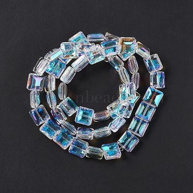 Transparent Electroplate Glass Beads Strands(EGLA-E030-01K)-3