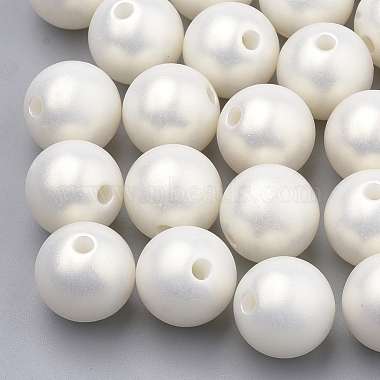 10mm Ivory Round Acrylic Beads