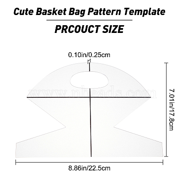Acrylic Cookie Basket Bag Template(AJEW-WH0245-38B)-2