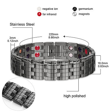 SHEGRACE Stainless Steel Watch Band Bracelets(JB648A)-4