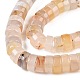 perles naturelles en agate blanc brins(G-T138-54)-3