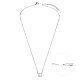 TINYSAND Rhodium Plated 925 Sterling Silver Necklace(TS-N439-S)-2