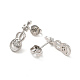 Rack Plating Brass Micro Pave Clear Cubic Zirconia Violin Stud Earrings(EJEW-F301-26)-3