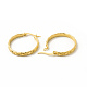 201 Stainless Steel Grooved Hoop Earrings with 304 Stainless Steel Pins for Women(EJEW-M214-03D-G)-1