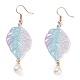 Spray Painted Stainless Steel Dangle Earrings(EJEW-I256-02G)-1