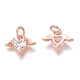 Brass Micro Pave Clear Cubic Zirconia Charms(ZIRC-O035-26)-3