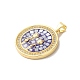 Rack Plating Brass Cubic Zirconia Pendants(KK-K385-64G)-2