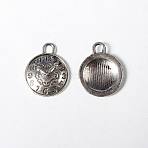 Tibetan Style Alloy Pendants, Cadmium Free & Lead Free, Clock, Antique Silver, 15x13x2mm, Hole: 2mm(PALLOY-A15541-AS)