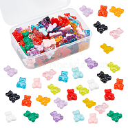 Nbeads 140Pcs 14 Colors Resin Cabochons, Bear, Mixed Color, 20x15x6~7mm, 10pcs/color(CRES-NB0001-24)