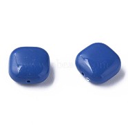 Opaque Acrylic Beads, Square, Royal Blue, 15x15x7.5mm, Hole: 1.2mm, about 375pcs/500g(MACR-S373-147-A16)