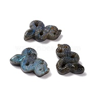 Natural Labradorite Cabochon, Snake, 34.5~35.5x52~53x12.5~14mm(G-E582-07)