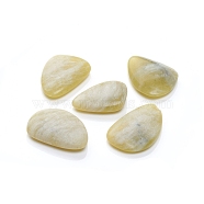 Natural Lemon Jade Beads, No Hole/Undrilled, Teardrop, 37~42.5x25~30x8~9.5mm(G-F677-05)