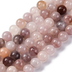 Natural Quartz Beads Strands, Round, 6mm, Hole: 1.2mm, about 53pcs/strand, 14.92''(37.9cm)(G-P530-B02-02)