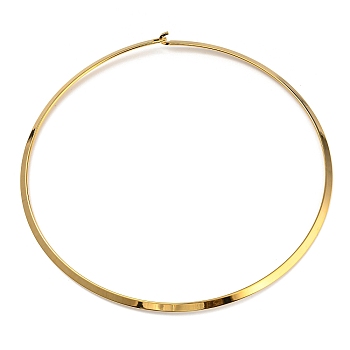 Vacuum Plating 202 Stainless Steel Choker Necklaces, Rigid Necklaces for Women, Golden, Inner Diameter: 5.51 inch(14cm)