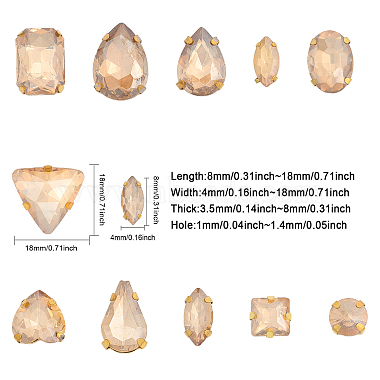 chgcraft 140piezas 12 estilo forma mixta coser en diamantes de imitación(FIND-CA0007-43D)-2