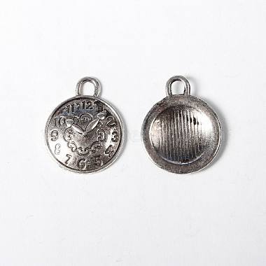 Antique Silver Clock Alloy Charms