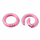 Spray Painted Eco-Friendly Alloy Spring Gate Rings(PALLOY-T080-01-NR)-4