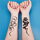 craspire 20 листы 20 стильный крутой боди-арт съемные наклейки временные татуировки со змеей(STIC-CP0001-02)-5