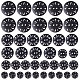 40Pcs 4 Style Flat Round 2-hole Basic Sewing Button(FIND-GF0004-85A)-1