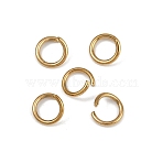 304 Stainless Steel Open Jump Rings, Ion Plating(IP), Golden, 8x1.2mm, 17 Gauge, Inner Diameter: 5.7mm(X-STAS-Z137-01G-10)