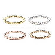 Synthetic Hematite Round Beaded Stretch Bracelet, Gemstone Jewelry for Women, Mixed Color, Inner Diameter: 2-1/4 inch(5.8cm), Beads: 6mm(BJEW-JB08582)