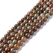 Natural Agete Beads Strands, Round, 8mm, Hole: 1.2mm, about 49~50pcs/strand, 15.75~16.06 inch(40~40.8cm)(G-K317-A07)