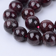 Natural Garnet Beads Strands, Round, 4~4.5mm, Hole: 0.8mm, about 96pcs/strand, 15.5 inch(G-Q462-4mm-23)