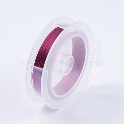 Copper Wire for Jewelry Making, Medium Violet Red, 0.3mm, about 100m/roll(TWIR-WH0001-0.3mm-01)