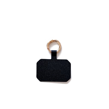 Cloth Mobile Phone Lanyard Patch, with Metal Clasp, Phone Strap Connector Replacement Part Tether Tab for Cell Phone Safety, Black, 5.8x3.9cm