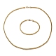 304 chaînes de corde en acier inoxydable bracelets et colliers ensembles de bijoux(SJEW-I206-03A-G)-1