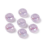 Opaque Acrylic Beads, AB Color, Faceted, Rondelle, Plum, 13x7.2mm, Hole: 5.8mm(OACR-C008-03B)