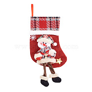 Christmas Theme Non-woven Fabrics Bags, Candy Storage Supplies, Christmas Stocking, Snowflake, 29x16x2.2cm(ABAG-TAC0005-03A)