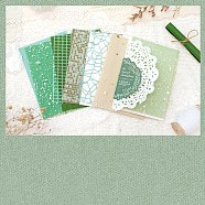 10 Sheets Invitation Card Scrapbook Paper Pad, for DIY Album Scrapbook, Greeting Card, Background Paper, Light Green, 140x95mm(PW-WG50F15-02)