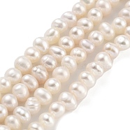 Natural Cultured Freshwater Pearl Beads Strands, Potato, PapayaWhip, 3~4mm, Hole: 0.5mm, about 44~53pcs/strand, 6.69~7.28 inch(17~18.5cm)(PEAR-C003-07E)