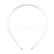 Alloy Double Hair Band Findings, Rose Gold, 138x119x3mm(AJEW-WH0304-25A-RG)