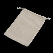 Cotton Packing Pouches Drawstring Bags, Wheat, 11x9.5cm(X-ABAG-R011-10x12)