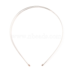 Alloy Double Hair Band Findings, Rose Gold, 138x119x3mm(AJEW-WH0304-25A-RG)