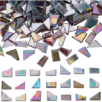 600G Irregular Glass Cabochons, Mosaic Pieces, Mosaic Tiles for Arts DIY Crafts, Mixed Shapes, Mixed Color, 5~15x5~15x4mm