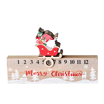 Wooden Gnome Doll Display Decoration, Christmas Ornaments, for Party Gift Home Decoration, Bisque, 60x85~200x20~32mm