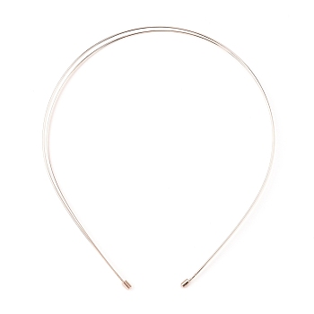 Alloy Double Hair Band Findings, Rose Gold, 138x119x3mm