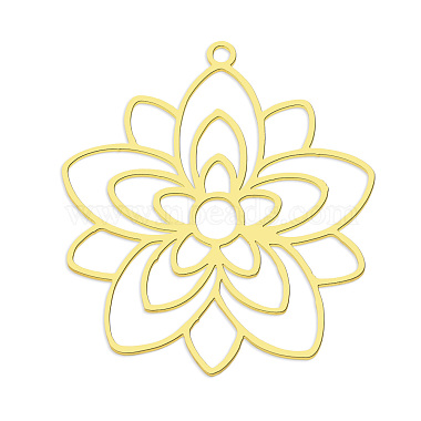 Golden Flower 201 Stainless Steel Pendants