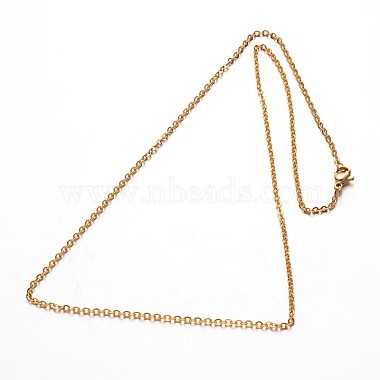 304 Stainless Steel Cable Chain Necklaces(NJEW-M124-02G)-2